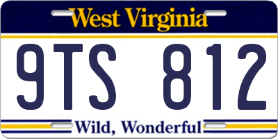 WV license plate 9TS812