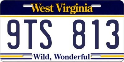 WV license plate 9TS813