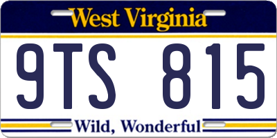 WV license plate 9TS815