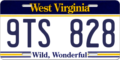 WV license plate 9TS828