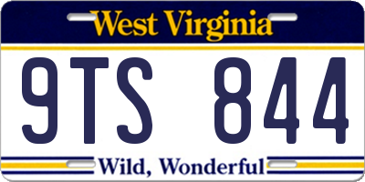 WV license plate 9TS844