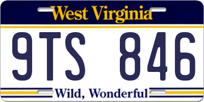 WV license plate 9TS846