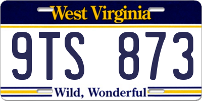 WV license plate 9TS873