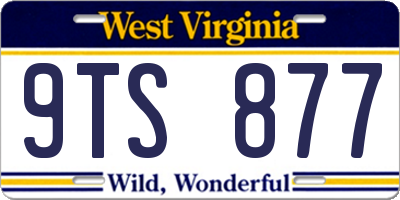 WV license plate 9TS877