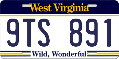 WV license plate 9TS891