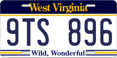 WV license plate 9TS896
