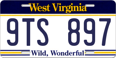 WV license plate 9TS897