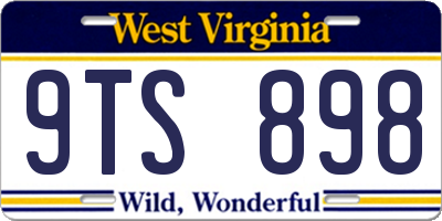 WV license plate 9TS898