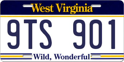 WV license plate 9TS901