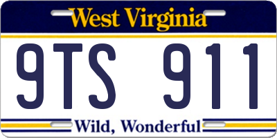WV license plate 9TS911