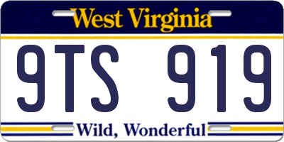 WV license plate 9TS919