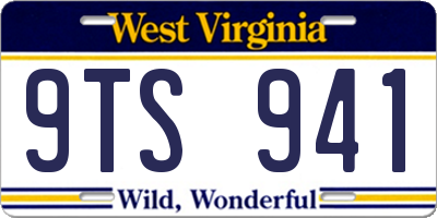 WV license plate 9TS941