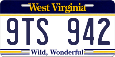 WV license plate 9TS942
