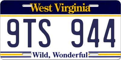 WV license plate 9TS944