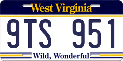 WV license plate 9TS951