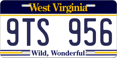 WV license plate 9TS956