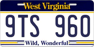WV license plate 9TS960