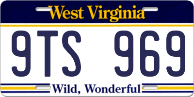 WV license plate 9TS969
