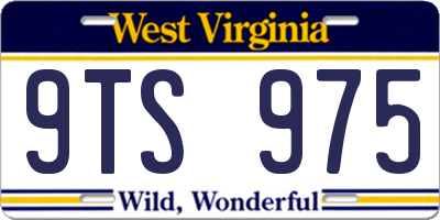 WV license plate 9TS975