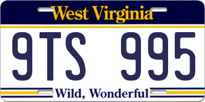 WV license plate 9TS995