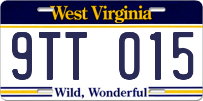 WV license plate 9TT015