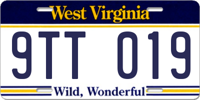 WV license plate 9TT019