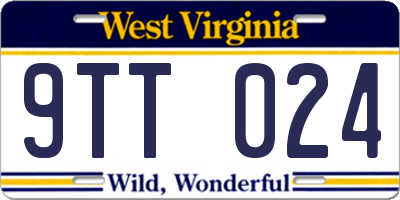 WV license plate 9TT024