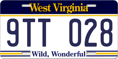 WV license plate 9TT028