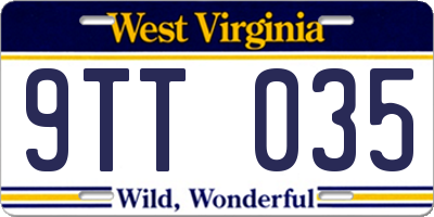 WV license plate 9TT035