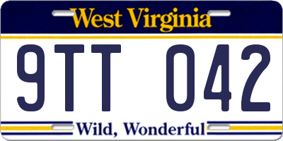 WV license plate 9TT042