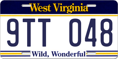 WV license plate 9TT048