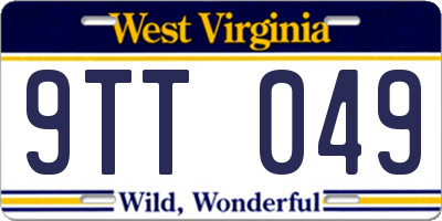 WV license plate 9TT049