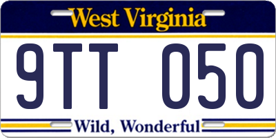 WV license plate 9TT050