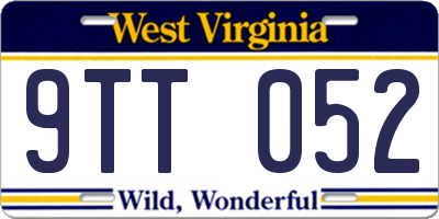 WV license plate 9TT052