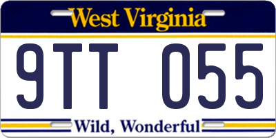 WV license plate 9TT055
