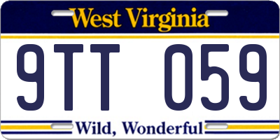WV license plate 9TT059