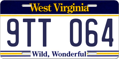 WV license plate 9TT064