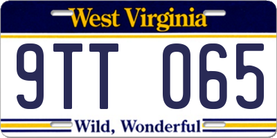 WV license plate 9TT065