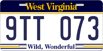 WV license plate 9TT073