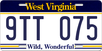WV license plate 9TT075