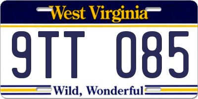 WV license plate 9TT085