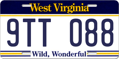 WV license plate 9TT088