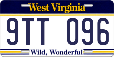 WV license plate 9TT096