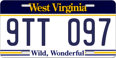 WV license plate 9TT097