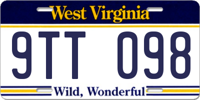 WV license plate 9TT098