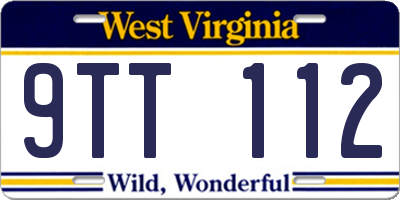 WV license plate 9TT112