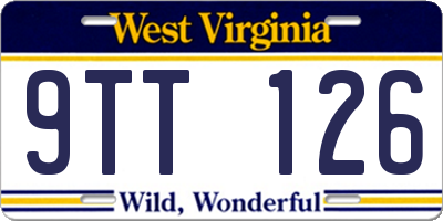 WV license plate 9TT126