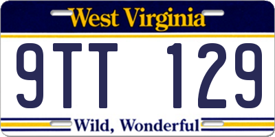 WV license plate 9TT129