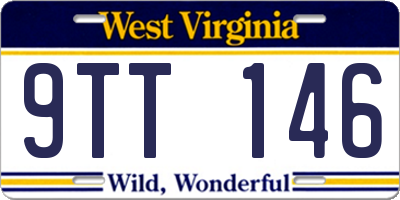 WV license plate 9TT146