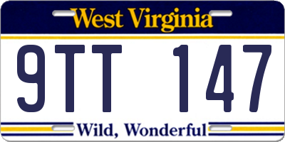WV license plate 9TT147
